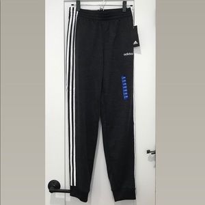Adidas dark grey sweatpants with fitted ankle
